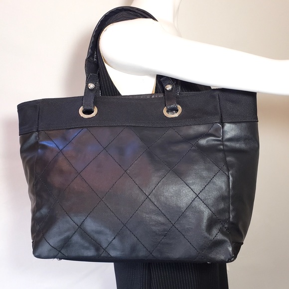 CHANEL Handbags - Auth Chanel Paris Biarritz Coated Canvas Bag
